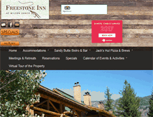 Tablet Screenshot of freestoneinn.com